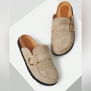 Elegant Tan Suede Women's Slippers
